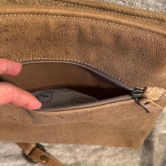 Myra Bag Vintage Bygone Leather & Cowhide Crossboy Bag S-1212 - New With Tags - Picture 10 of 16